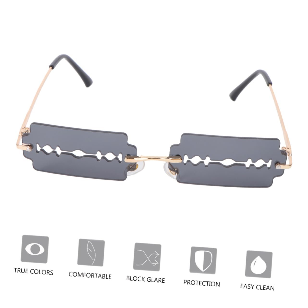 Сонцезахисні окуляри Лезо PACKOVE Набір з 3 шт. Квадратні без оправи, фото №6