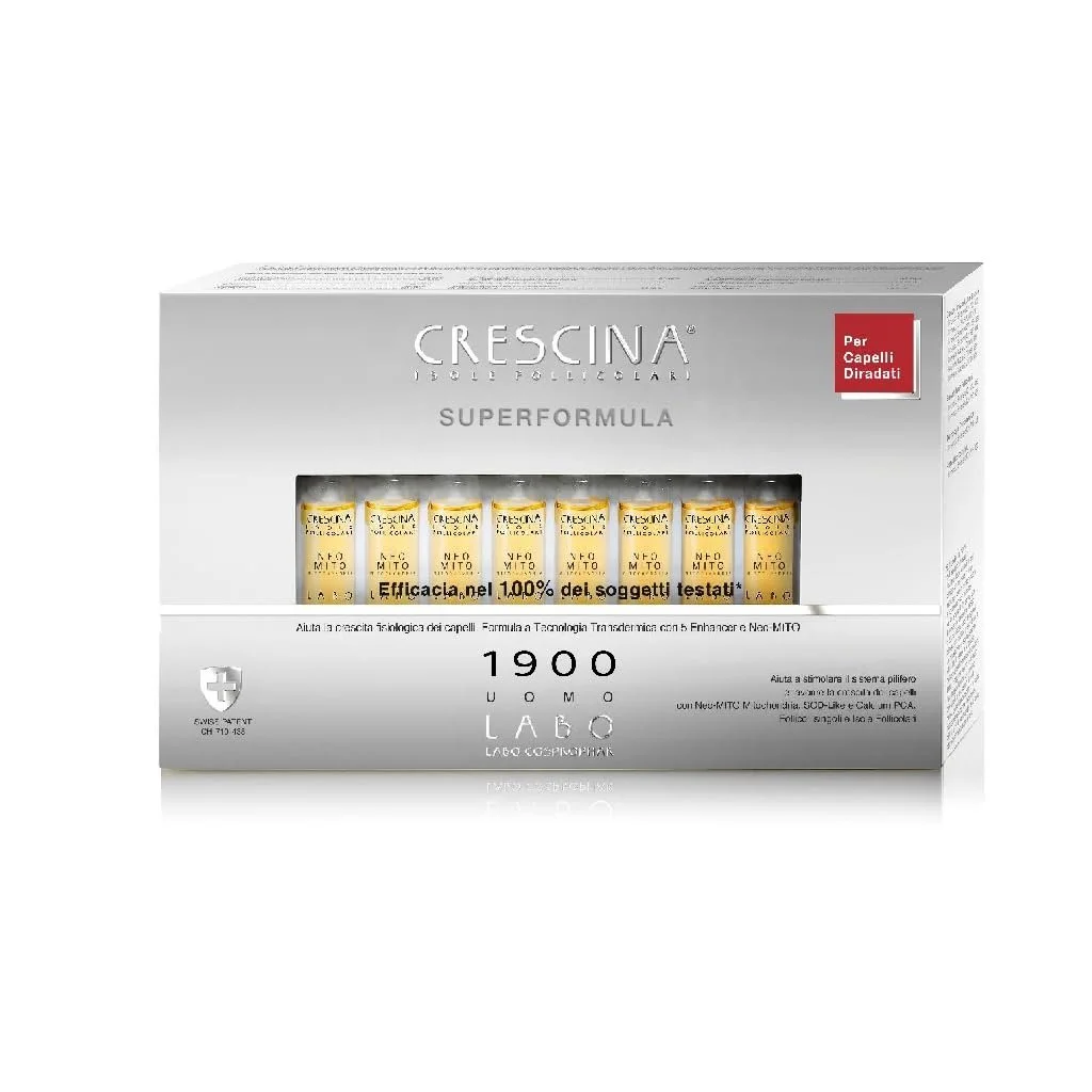 Засіб для росту волосся Crescina Transdermic Super Formula Follicle Islands 1900 для чоловіків, 40 ампул, фото №1