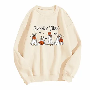 Свитшот Gwnauz Хэллоуин Винтажный с принтом скелета Женский - Фото 1