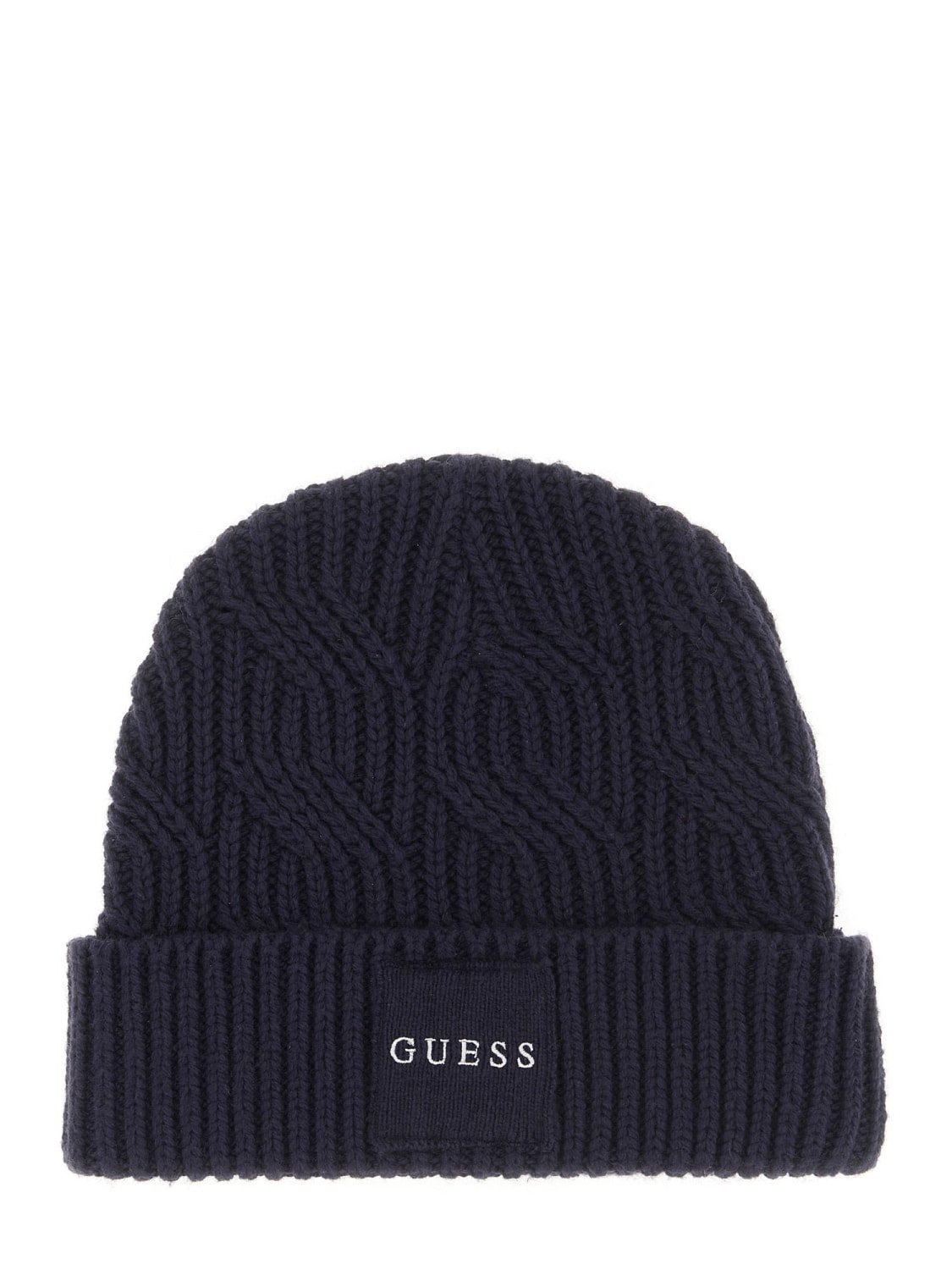 Шапка Guess Jeanskappe из хлопка с вышитым логотипом - Синий, One Size, фото №1