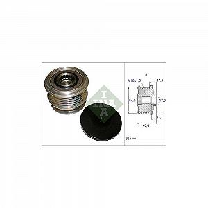 Шків генератора інерційний INA 535 0121 10 для FORD VOLVO - Фото 1