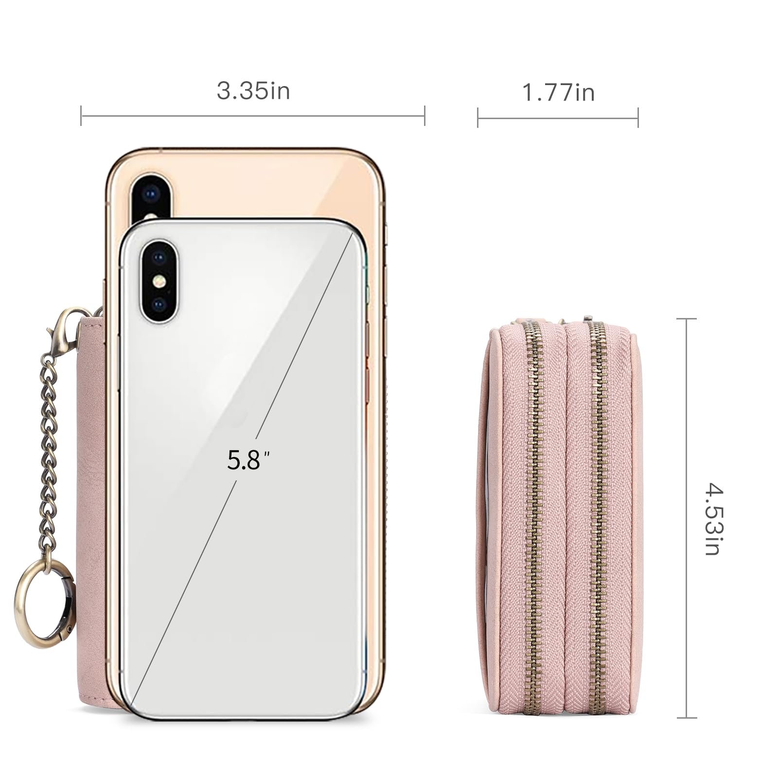 Кошелек GAEKEAO Маленький Кожаный с RFID защитой Розовый, фото №5