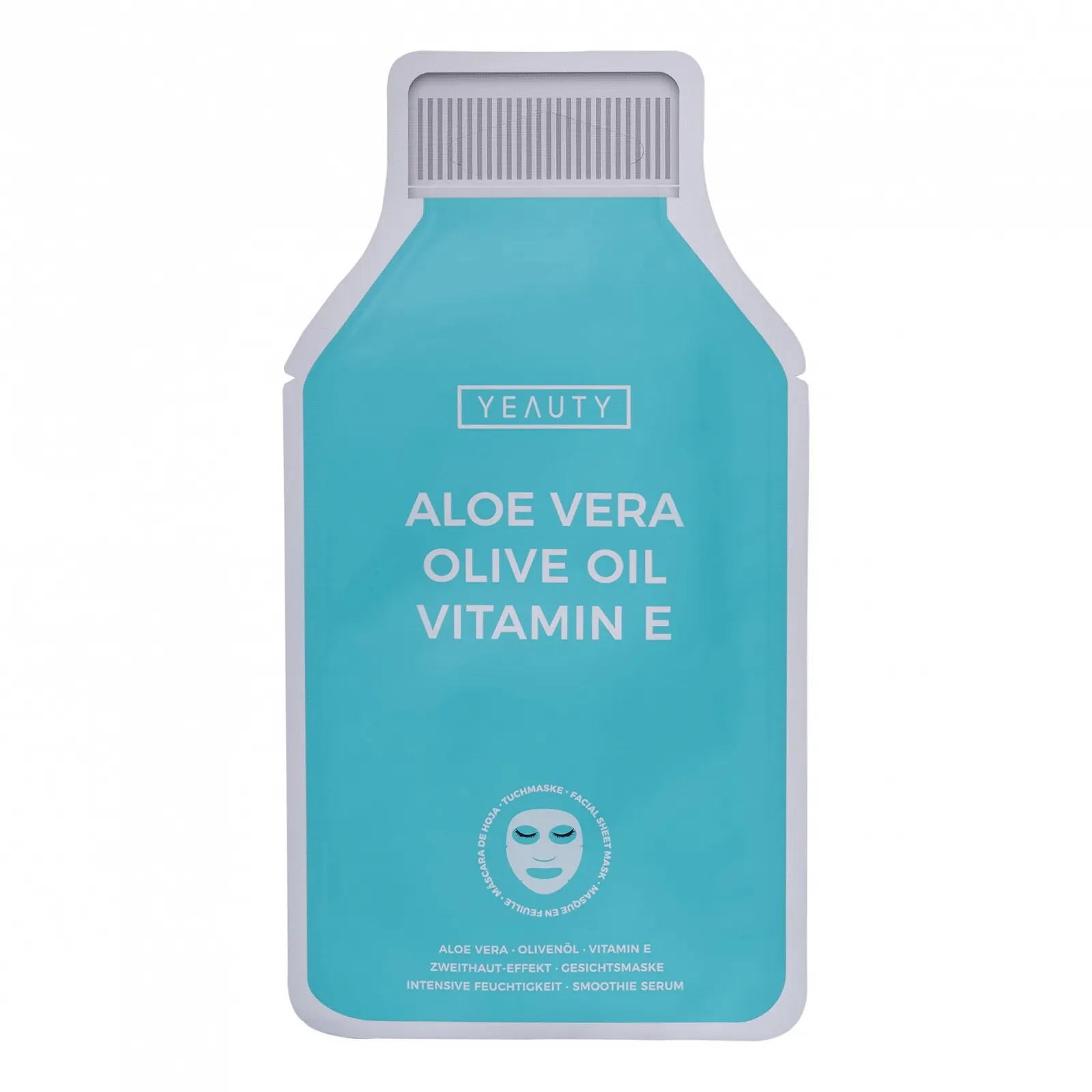 Тканинна маска YEAUTY SMOOTHIE Алое Вера, Оливкова олія та Вітамін Е, фото №1