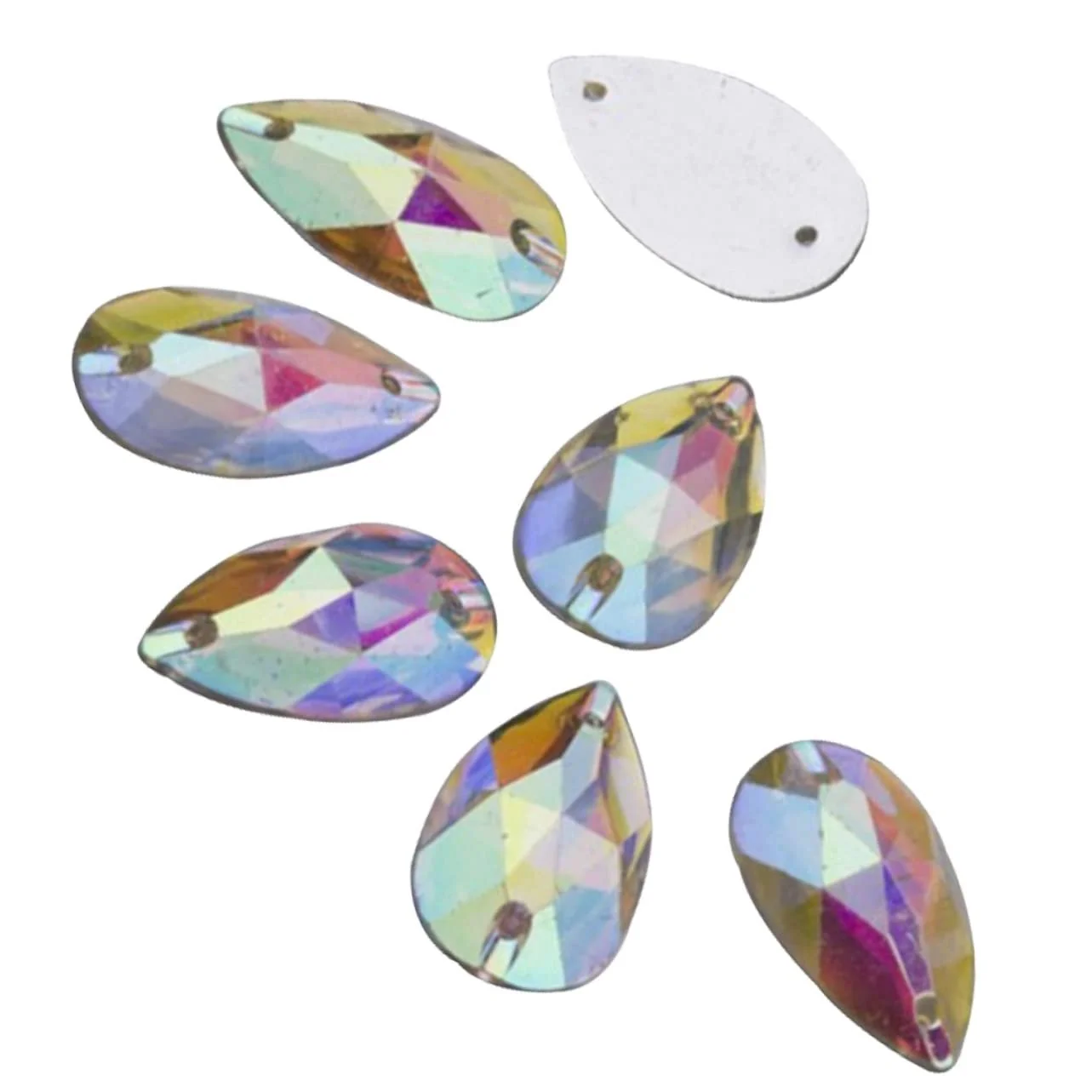 Стрази Плоскі 50 штук, Кришталева прикраса, Плоскі прикраси, Пришивні , Плоскі камені, Смоляні прикраси з плоскою задньою частиною, Кришталеві намистини для декору, фото №5