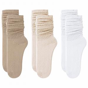 Носки Slouch Женские Традиционные Длинные Зимние Теплые Носки, Один Размер, Белый, 6 пар - Фото 1