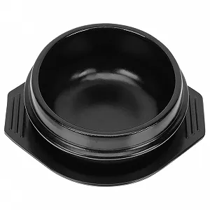 Керамічна каструля VILLCASE для бібімбапа та супу з термостійкою тацею з ручками - Фото 1