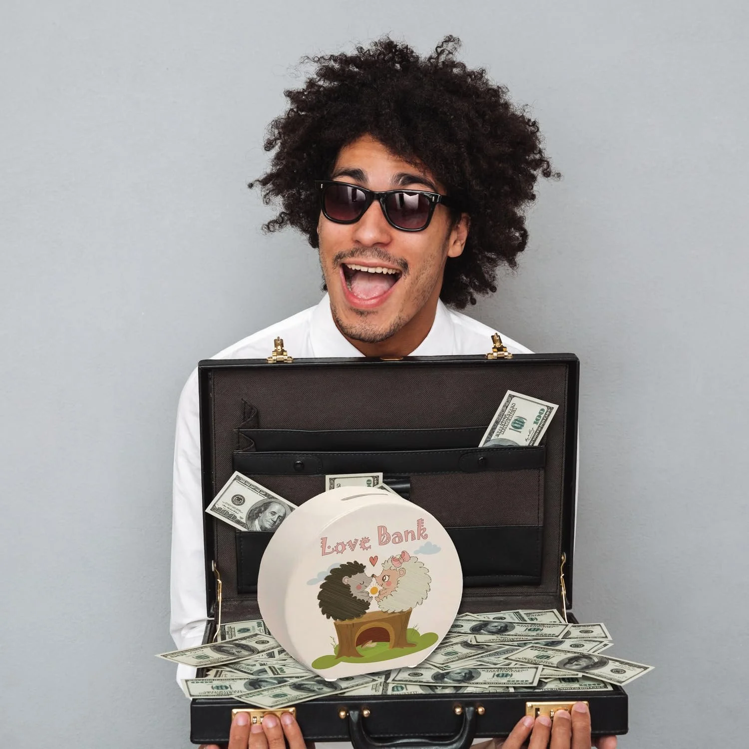 Скарбничка керамічна Пара їжачків Love Bank, фото №5