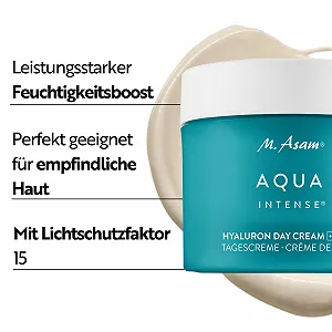 Денний крем для обличчя M. Asam Aqua Intense Hyaluronic зволожуючий з SPF 15, 50 мл synthetic.ua - Фото 1