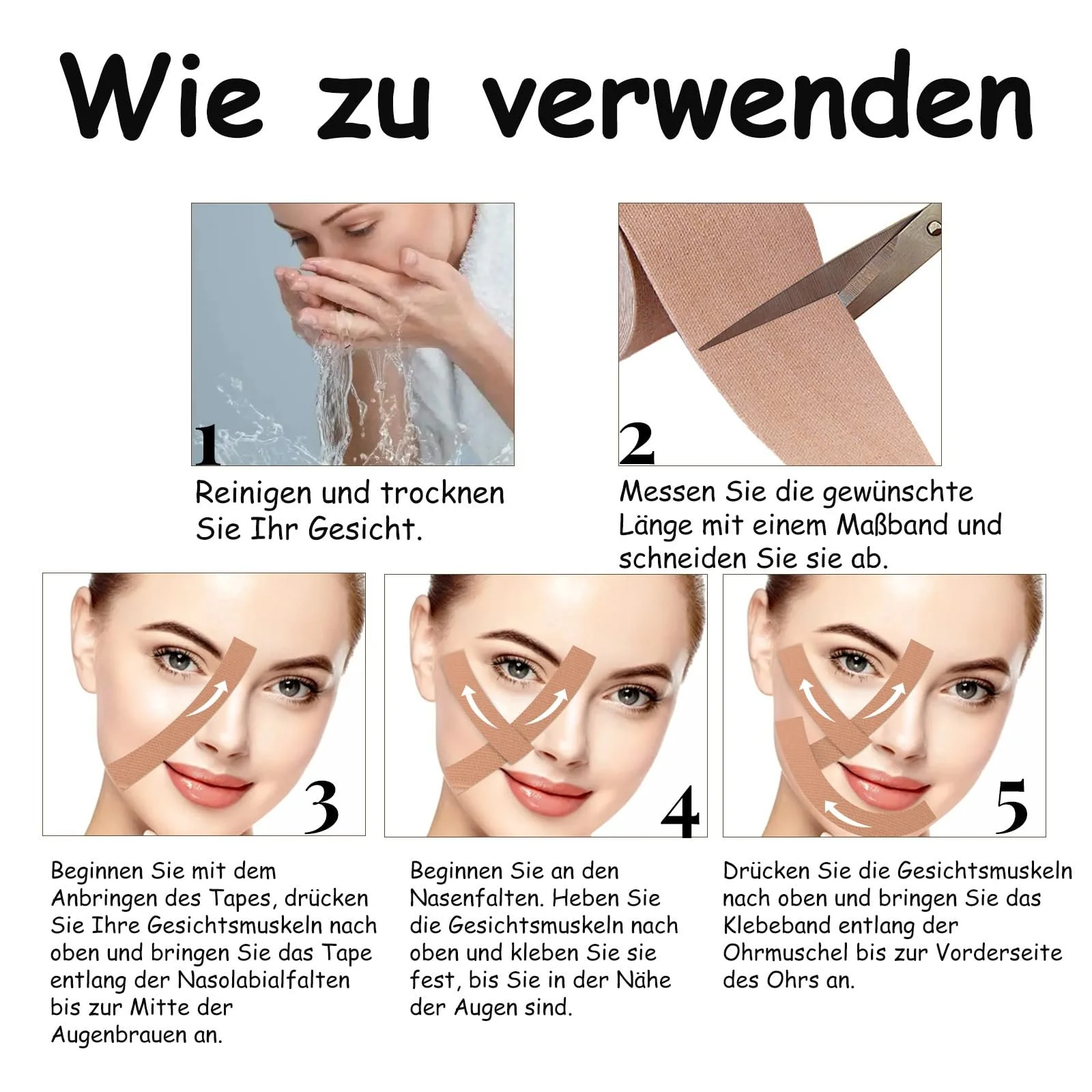 Лента для подтяжки лица Soleneva 2 шт, фото №7