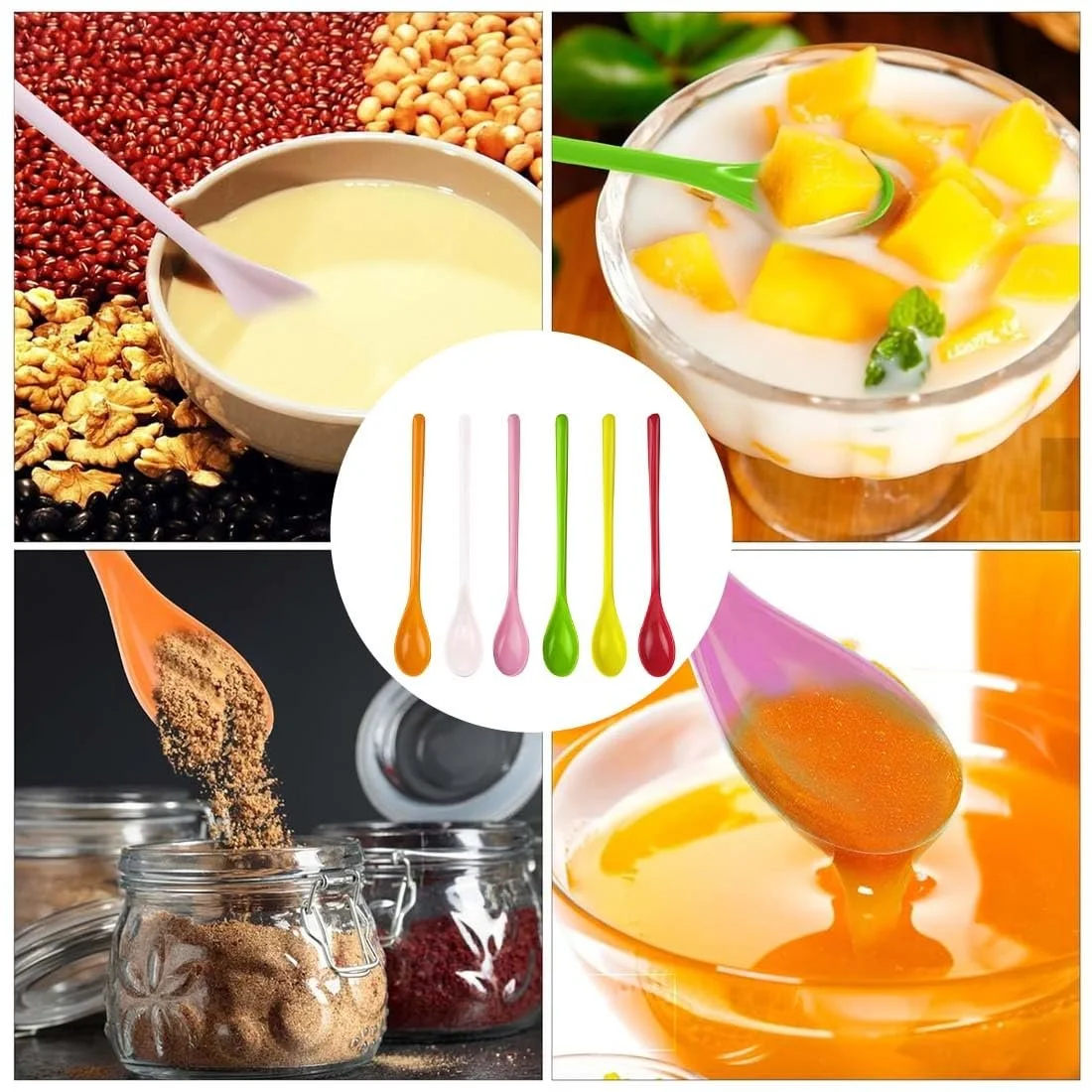 Набір з 6 ложок для яєць, Пластик, Різнокольорові, Маленькі, фото №6 Набір з 6 ложок для яєць, Пластик, Різнокольорові, Маленькі, фото №6