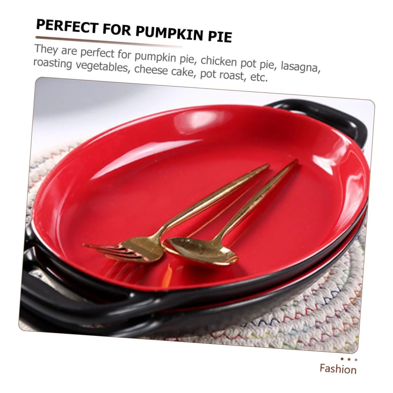 Противень TOYANDONA Керамический с двойными ручками Антипригарный, фото №8