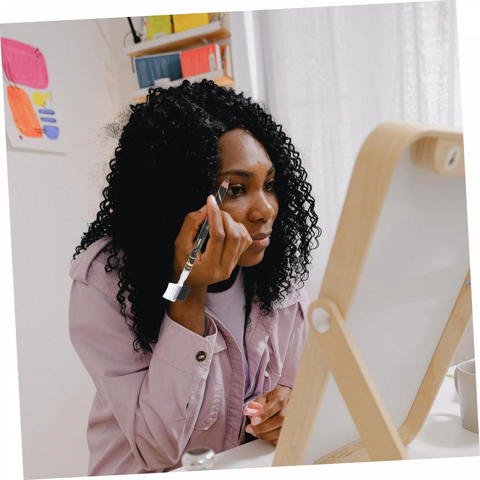 Олівець Ipetboom 12-шт. для брів Зелені Антенні-обруч Косметика для брів Водостійкий Дерев'яний, фото №6