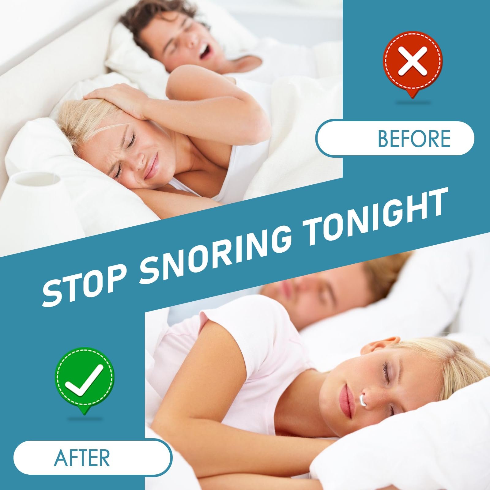 Набір 8 стоперів від хропіння, носовий затискач, фото №3