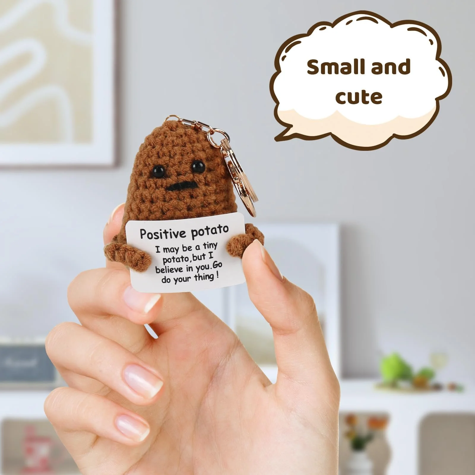 Игрушка Friedwohl Positive Potato Карманное Объятие плюшевая фигурка Картошка Коричневый, фото №5 Игрушка Friedwohl Positive Potato Карманное Объятие плюшевая фигурка Картошка Коричневый, фото №5