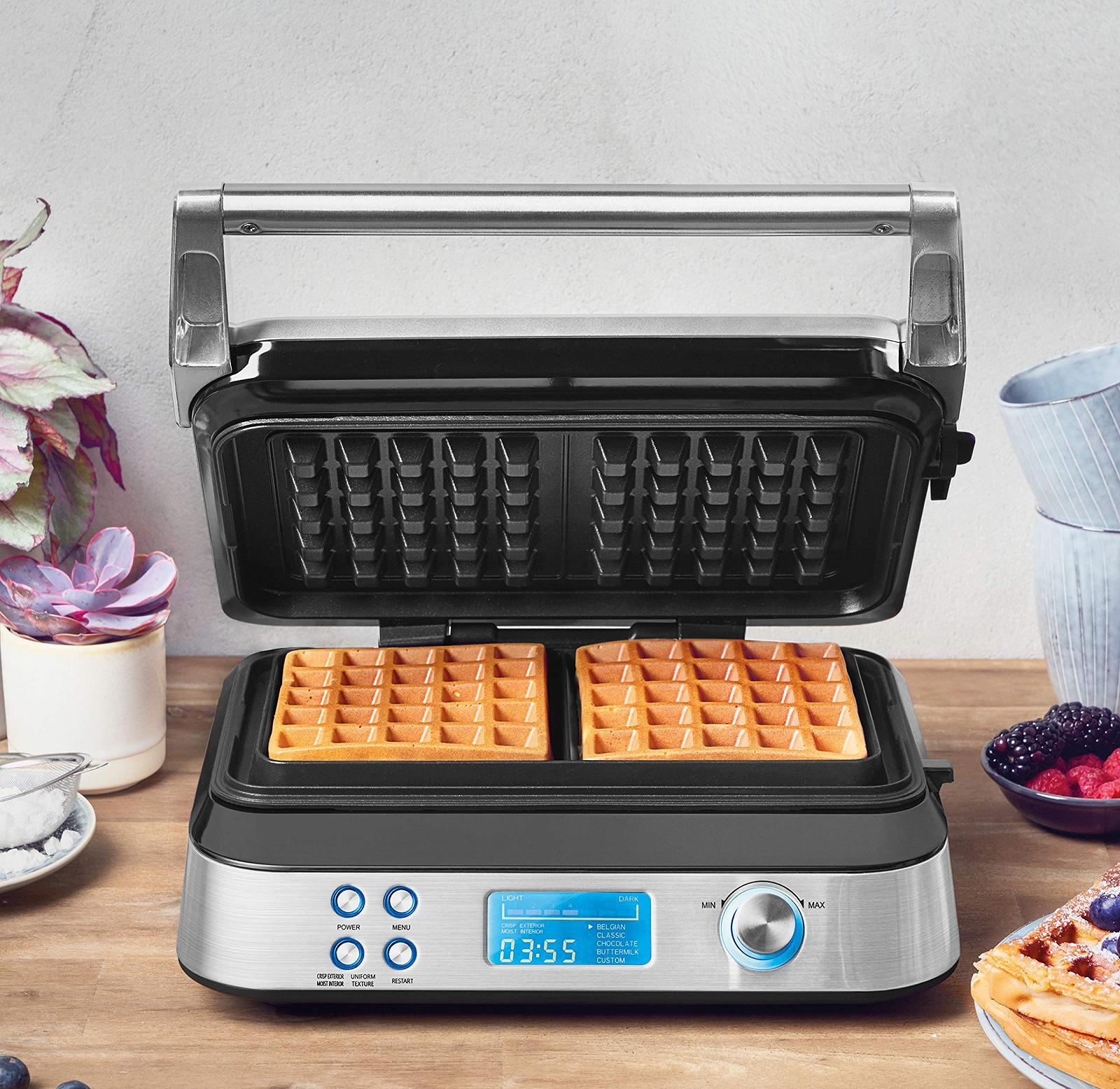 Вафельниця GASTROBACK Advanced Control 42424, 5 програм, 7 рівнів підсмажування, управління через РК-дисплей, 1600 Вт, нержавіюча сталь, сріблястий, фото №3
