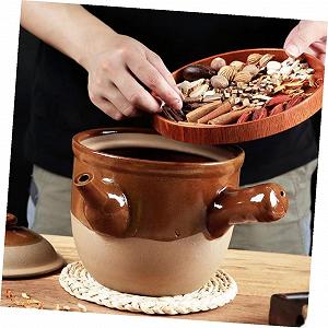 Горшок керамический BESPORTBLE для китайской медицины термостойкий для газовых плит synthetic.ua - Фото 1