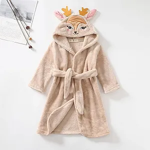 Халат дитячий мультяшний для хлопчиків та дівчаток з капюшоном, теплий фланелевий, м’який, з мікрофібри synthetic.ua - Фото 1