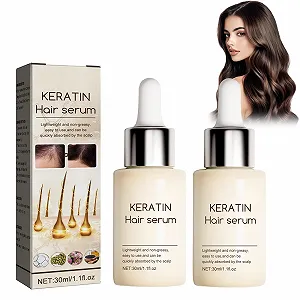 Сыворотка для ухода за волосами, 2 шт. Сыворотка против выпадения волос для роста волос, стимулирует рост новых волос, способствует утолщению, наполнению и более быстрому росту волос, идеально подходит для всех типов волос - Фото 1