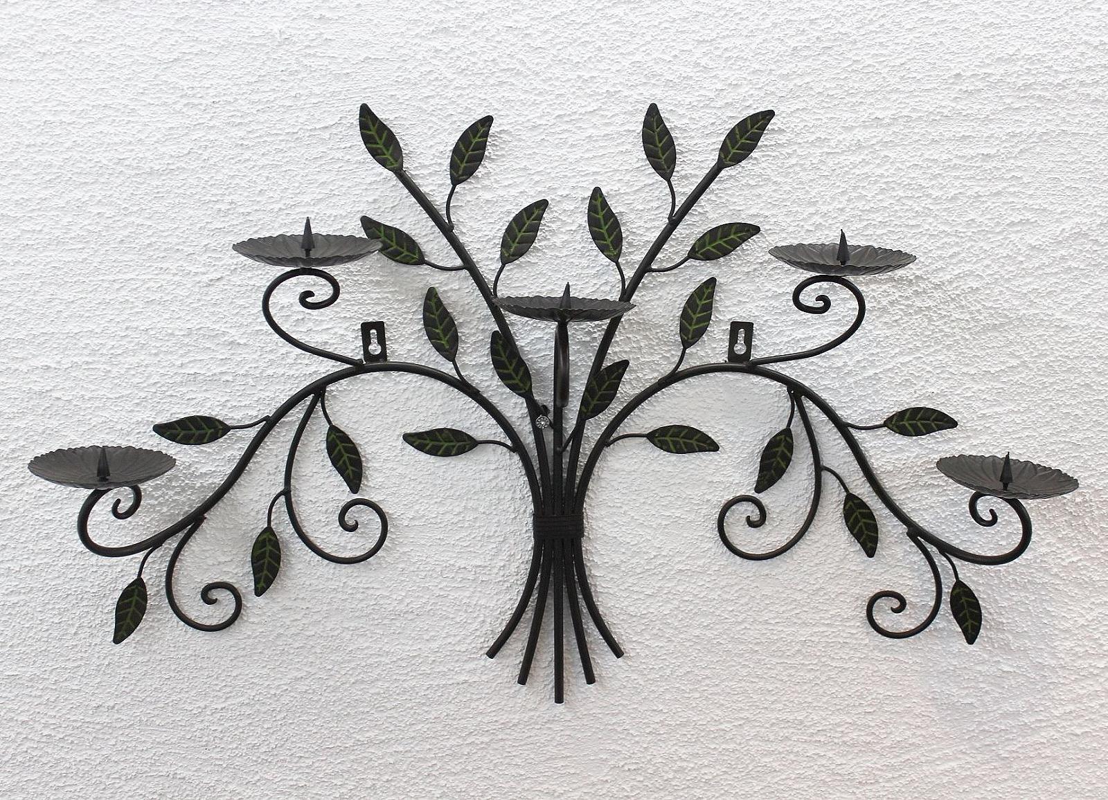 Канделябр Стінний Тримач 12119 70 см Кований метал Темно-коричневий, фото №6 Канделябр Стінний Тримач 12119 70 см Кований метал Темно-коричневий, фото №6