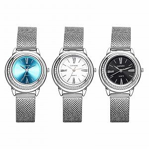 Купить Часы Женские JewelryWe с Миланским Ремешком Аналоговые Кварцевые Серебристые - Фото 1 Часы Женские JewelryWe с Миланским Ремешком Аналоговые Кварцевые Серебристые - Фото 1