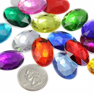 Стразы Овальные Красный рубин 25x18 мм, 20 шт synthetic.ua - Фото 1