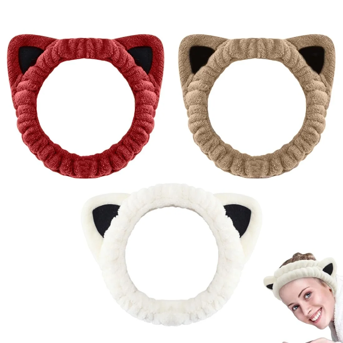 Еластичні пов'язки для волосся з коралового флісу, фото №1 Еластичні пов'язки для волосся з коралового флісу, фото №1