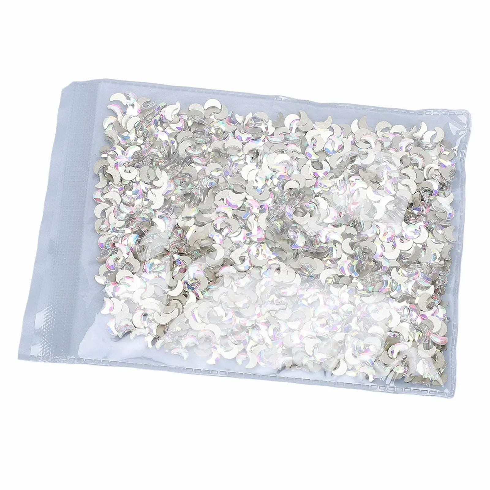 Набор Бриллиантов для Ногтей Moon Glitter, Форма Полумесяца с Плоской Задней Стенкой, фото №8