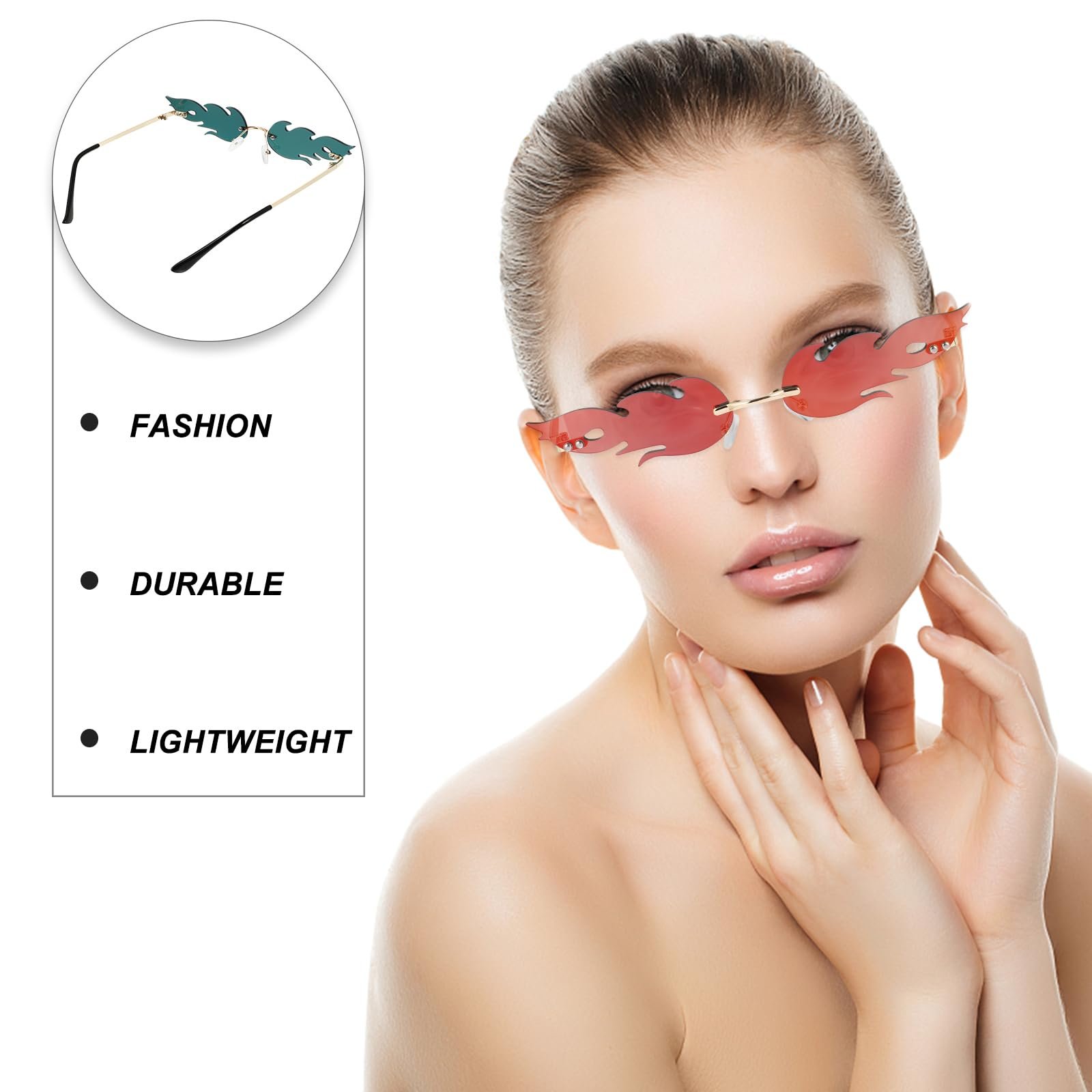 Окуляри Вогняне полум'я Nuobesty Червоний, фото №4