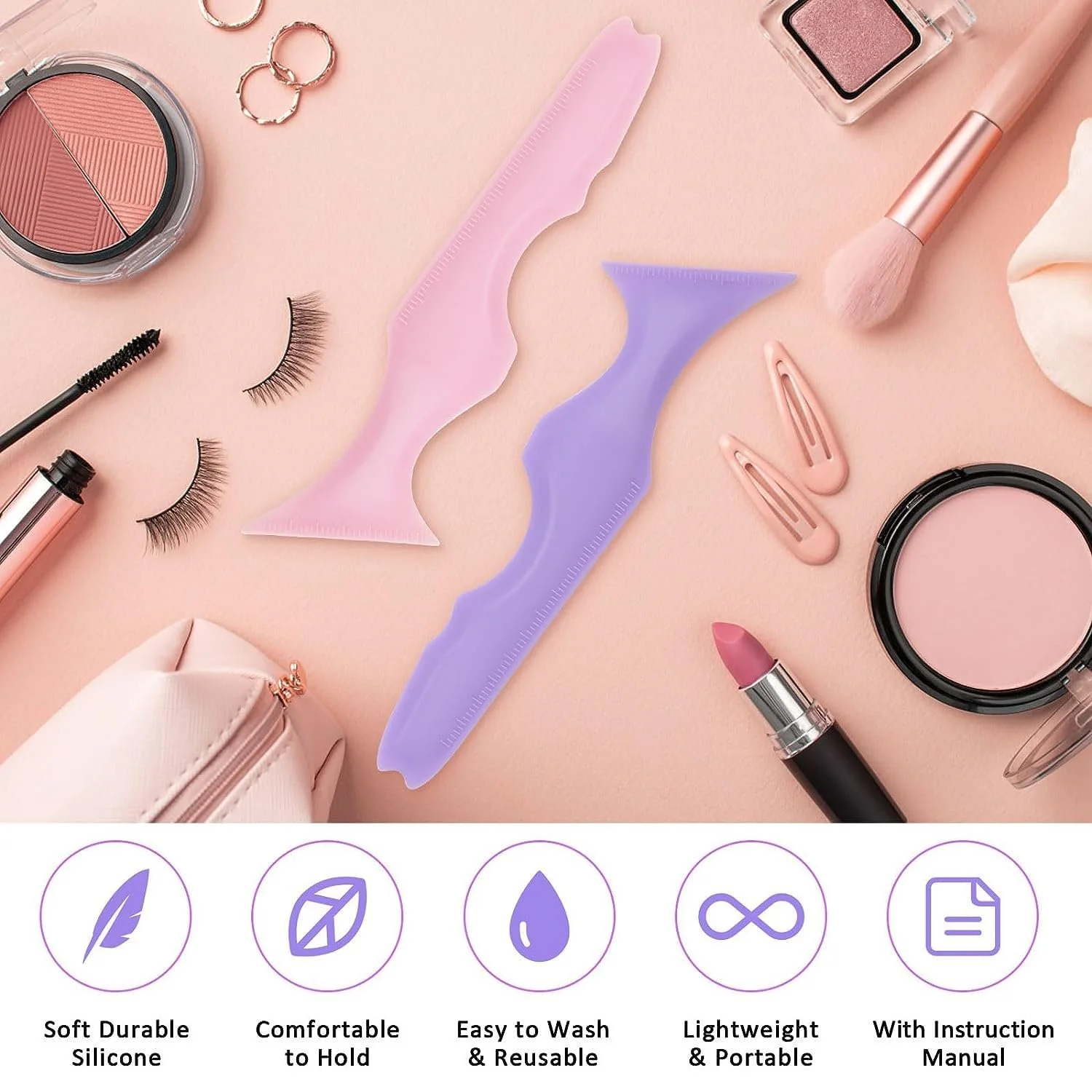 Трафарет для подводки RUNEAY Силиконовый, фото №4