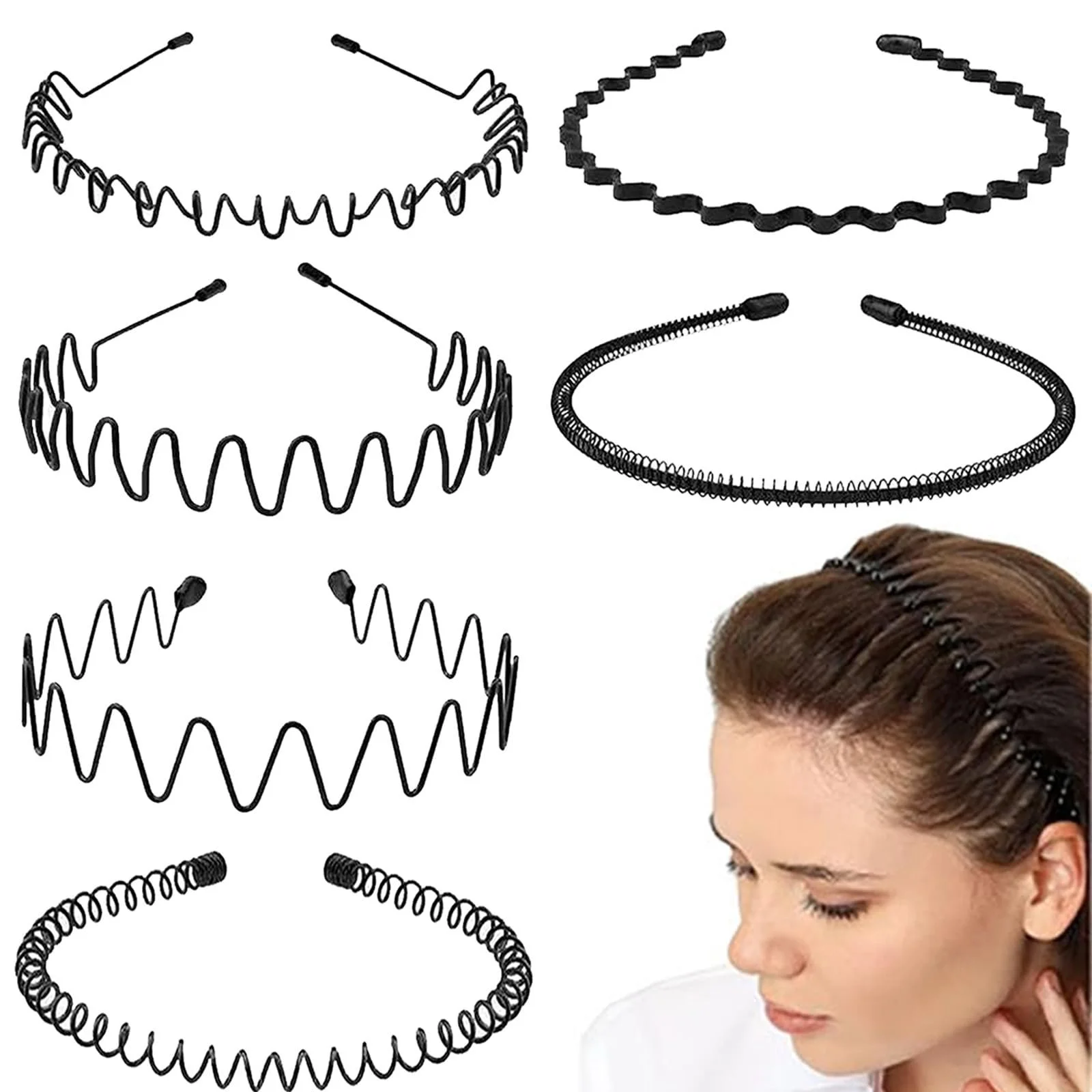 Металевий обруч для волосся Унісекс Регульований, фото №1