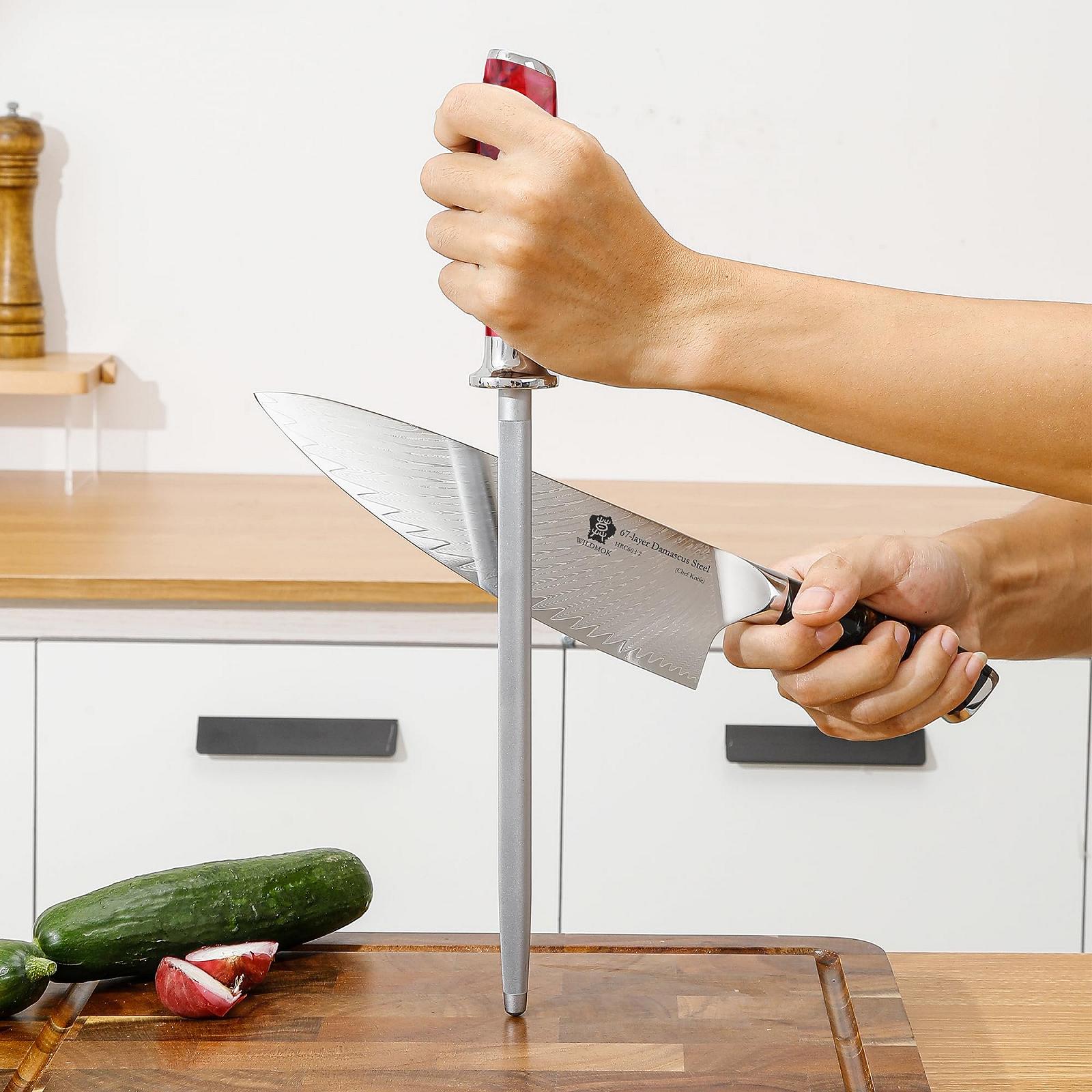 Мусат WILDMOK Professional 23 см німецька високовуглецева нержавіюча сталь хром, фото №6