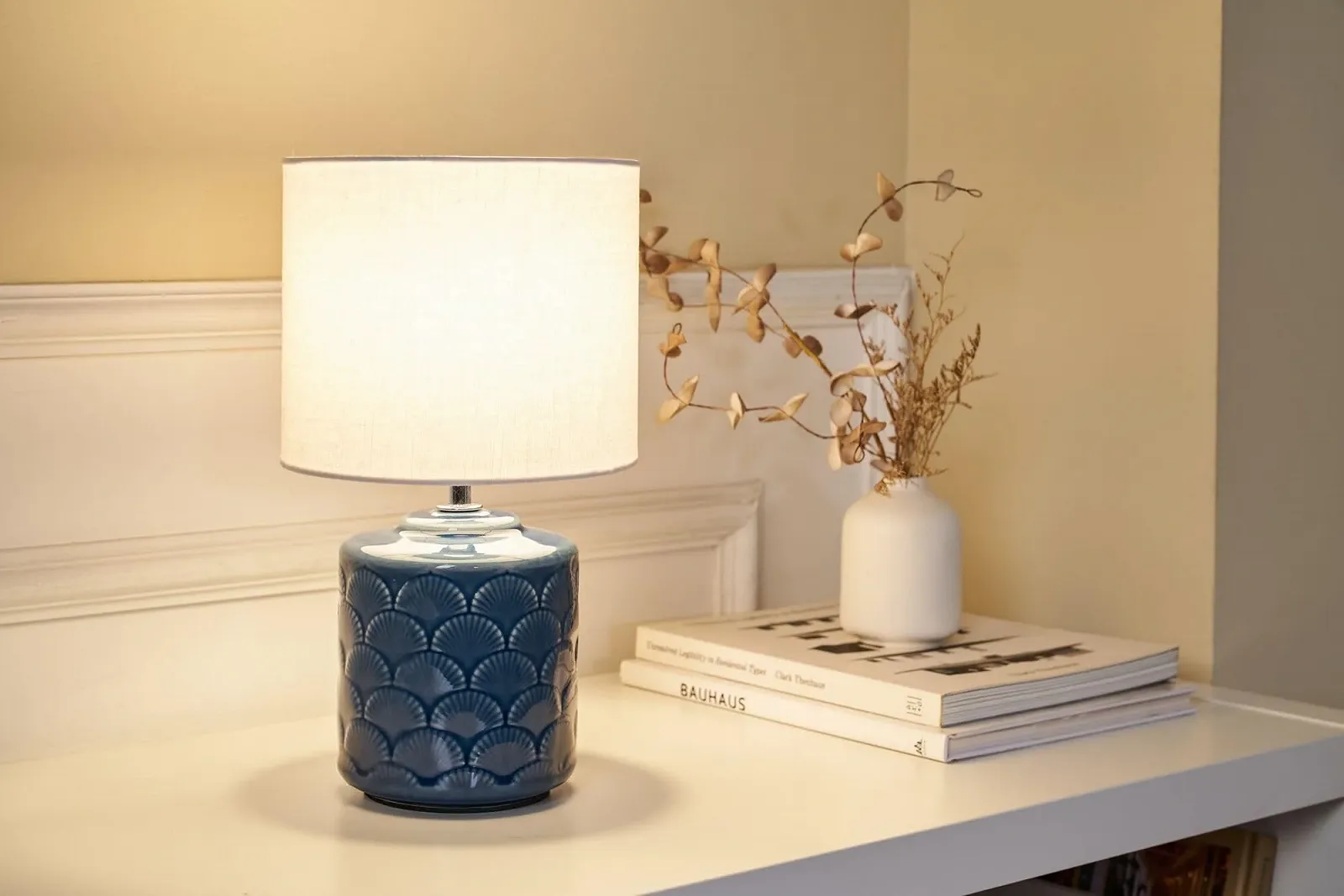 Настільна лампа Pauleen Glowing Pearl 48017 E27 20 W 230 V кераміка/тканина Light Grey White, фото №5