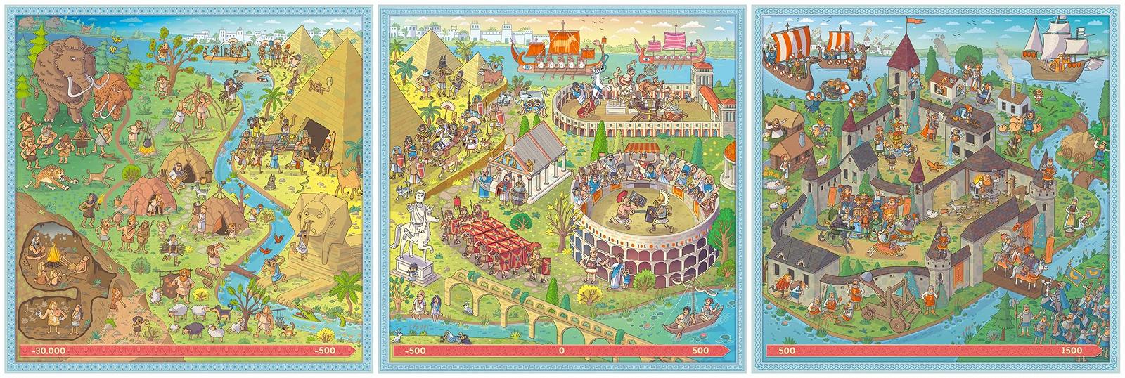 Набор пазлов Ravensburger Puzzle UP 12004002 History 3 шт (100, 121, 144 элемента), фото №2 Набор пазлов Ravensburger Puzzle UP 12004002 History 3 шт (100, 121, 144 элемента), фото №2