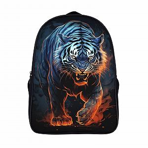 Рюкзак DPEOANEBN Tiger 3D, дитячий, великий, шкільний, 40x28x16 см - Фото 1