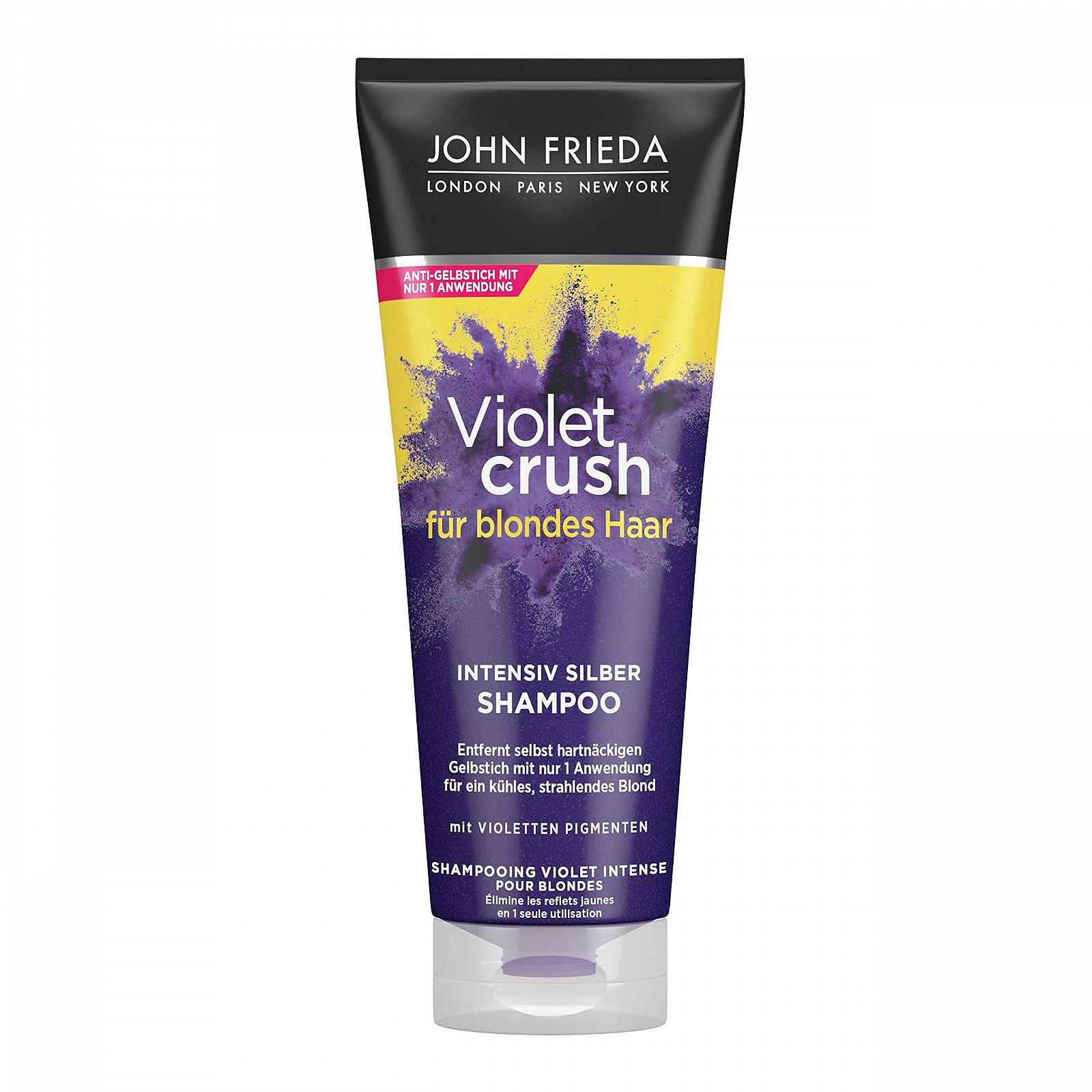 Шампунь John Frieda Violet Crush Intensive Silver для нейтрализации желтых и оранжевых оттенков с фиолетовыми пигментами 250 мл, фото №1 Шампунь John Frieda Violet Crush Intensive Silver для нейтрализации желтых и оранжевых оттенков с фиолетовыми пигментами 250 мл, фото №1