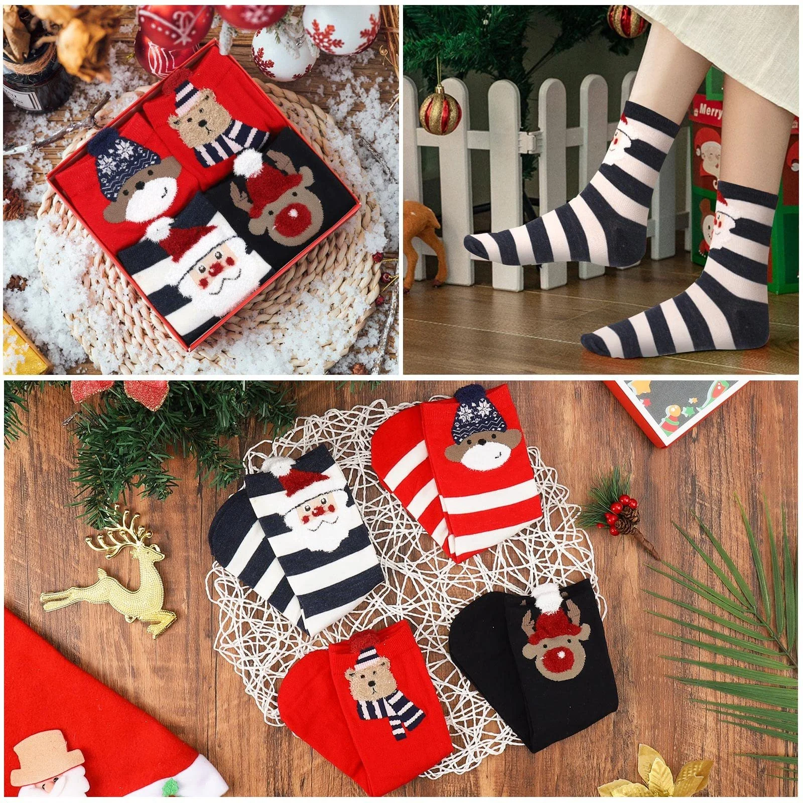 Різдвяні шкарпетки Diealles Shine, 4 пари, бавовняні, фото №2 Різдвяні шкарпетки Diealles Shine, 4 пари, бавовняні, фото №2