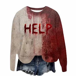 Женский Свитшот Модный милый с длинным рукавом Топ Университет Хэллоуин Одежда 2025 Аккуратный Модный Y2K Большой Эстетический Backwoods Осень - Фото 1