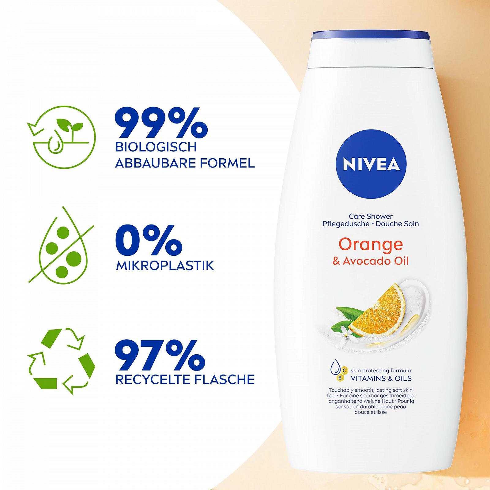 Гель для душа NIVEA Orange & Avocado Oil 750 мл, фото №2