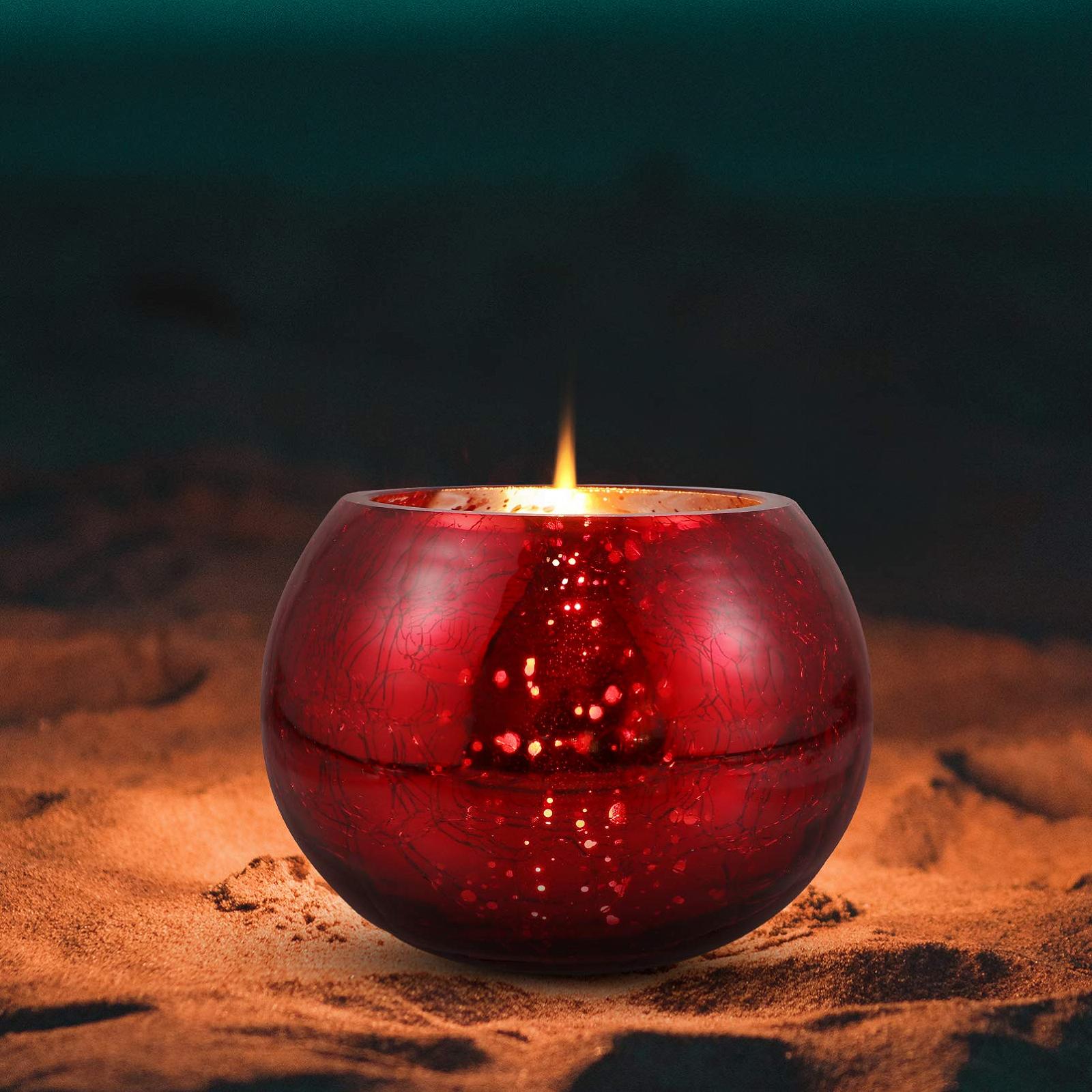 Подсвечник Beaupretty Retro Votive Стекло Красный круглый, фото №2