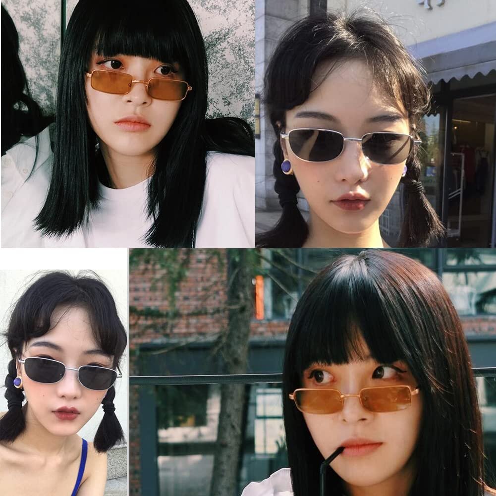 Класичні прямокутні сонцезахисні окуляри eiTurlutz Ретро Тонка металева оправа Вінтажні, фото №5 Класичні прямокутні сонцезахисні окуляри eiTurlutz Ретро Тонка металева оправа Вінтажні, фото №5