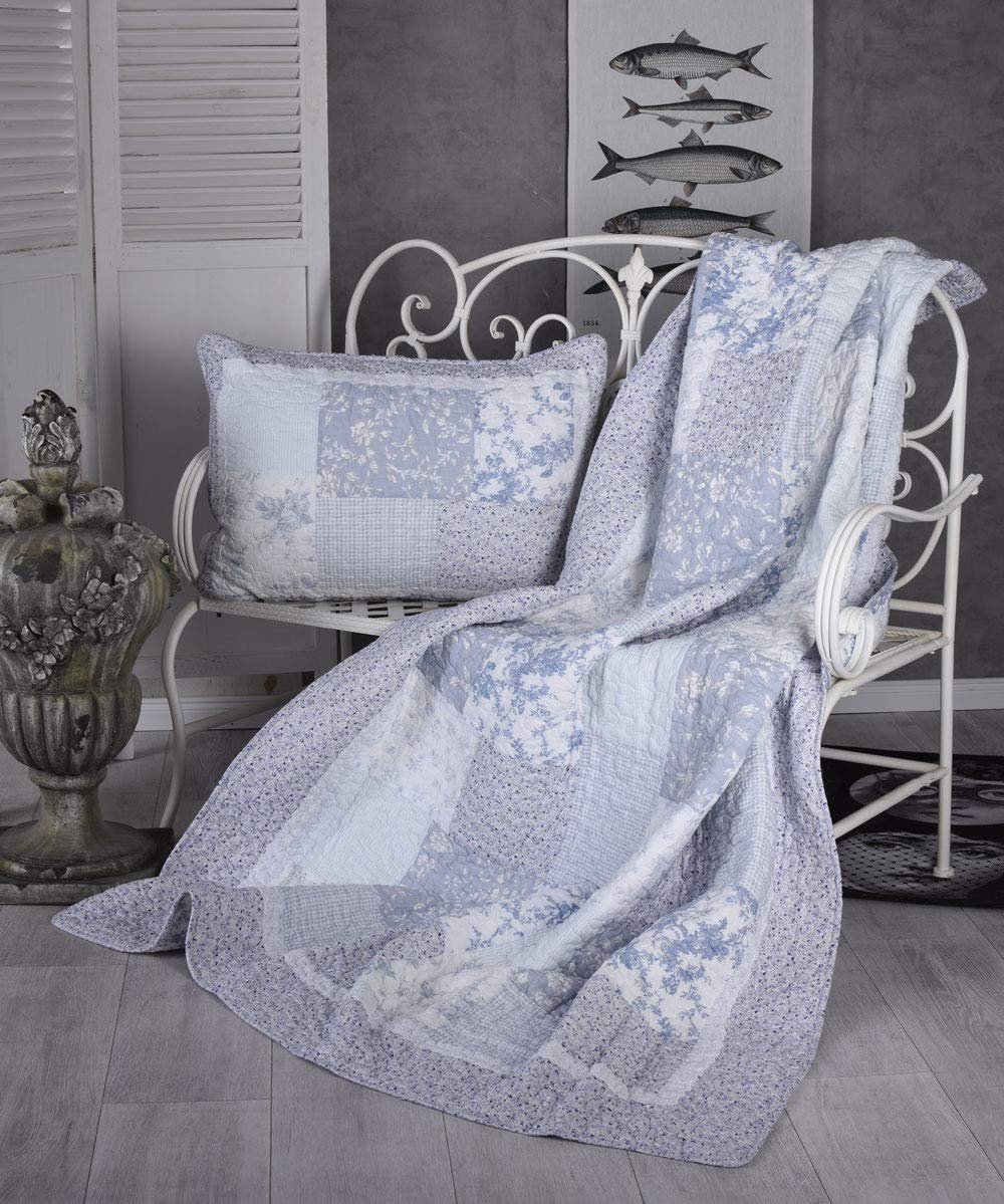 Покривало Palazzo Exclusive Плед в стилі Шеббі-шик Печворк 150 x 200 см kds049, фото №2