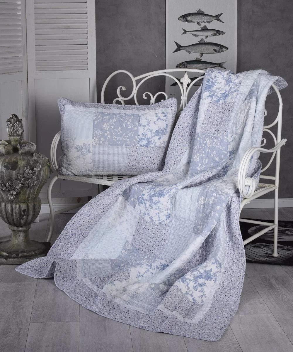 Покрывало Palazzo Exclusive Плед в стиле Шебби-шик Пэчворк 150 x 200 см kds049, фото №2