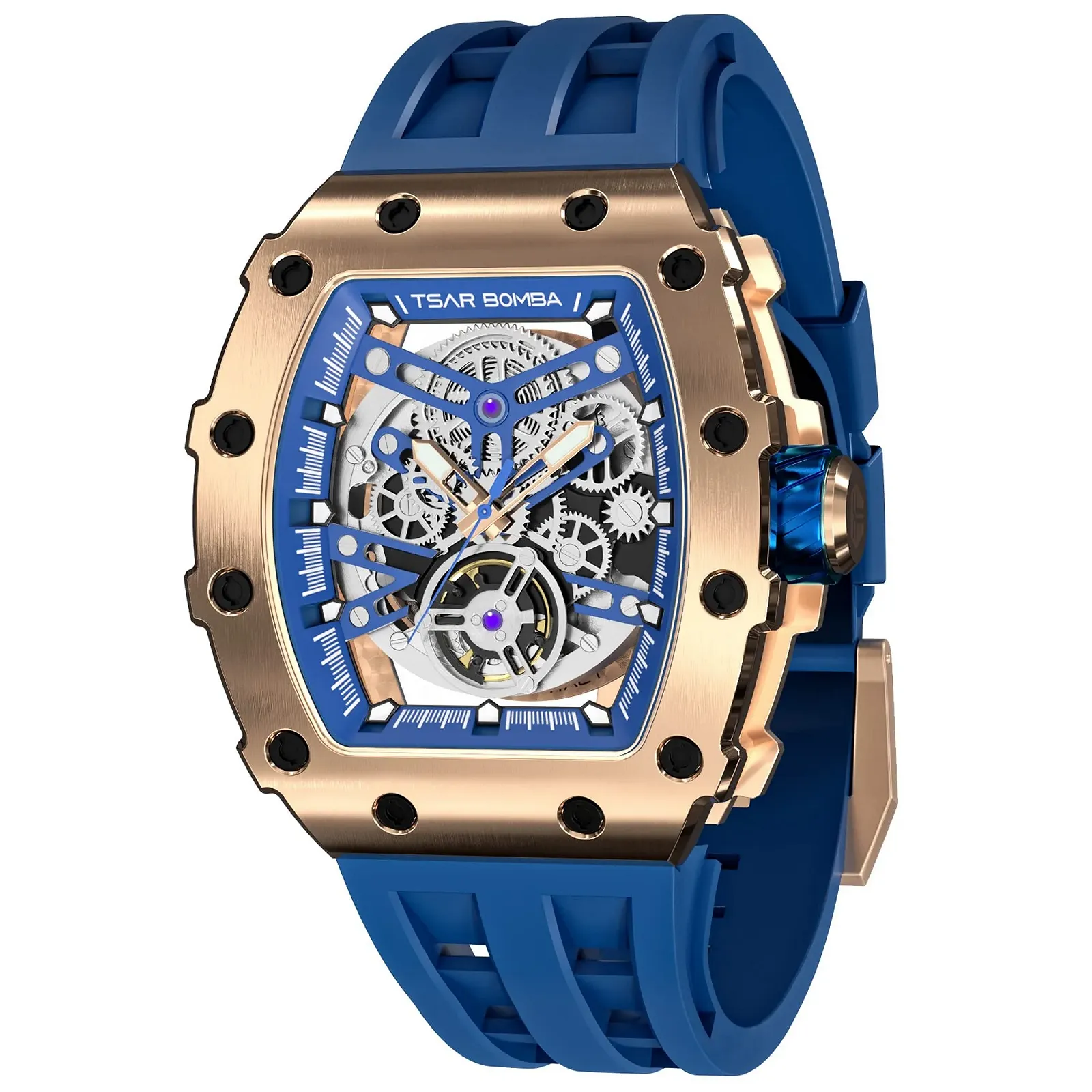 Мужские Автоматические Часы Tonneau Skeleton TSAR BOMBA Водонепроницаемые до 50 м Аналоговые Механические Дайвинг Квадратные Hollow Японский Механизм Сапфировое Зеркало Силиконовый Ремешок, фото №1 Мужские Автоматические Часы Tonneau Skeleton TSAR BOMBA Водонепроницаемые до 50 м Аналоговые Механические Дайвинг Квадратные Hollow Японский Механизм Сапфировое Зеркало Силиконовый Ремешок, фото №1