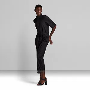Жіночий джинсовий комбінезон G-Star Workwear Jumpsuit Pitch Black - S synthetic.ua - Фото 1