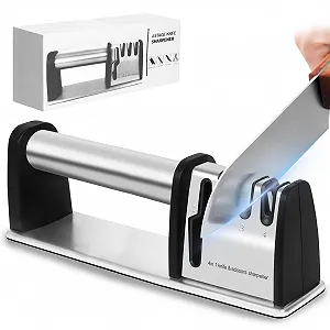 Точилка для ножів 4 в 1 Професійна ручна ергономічна для грубого та тонкого заточування - Фото 1