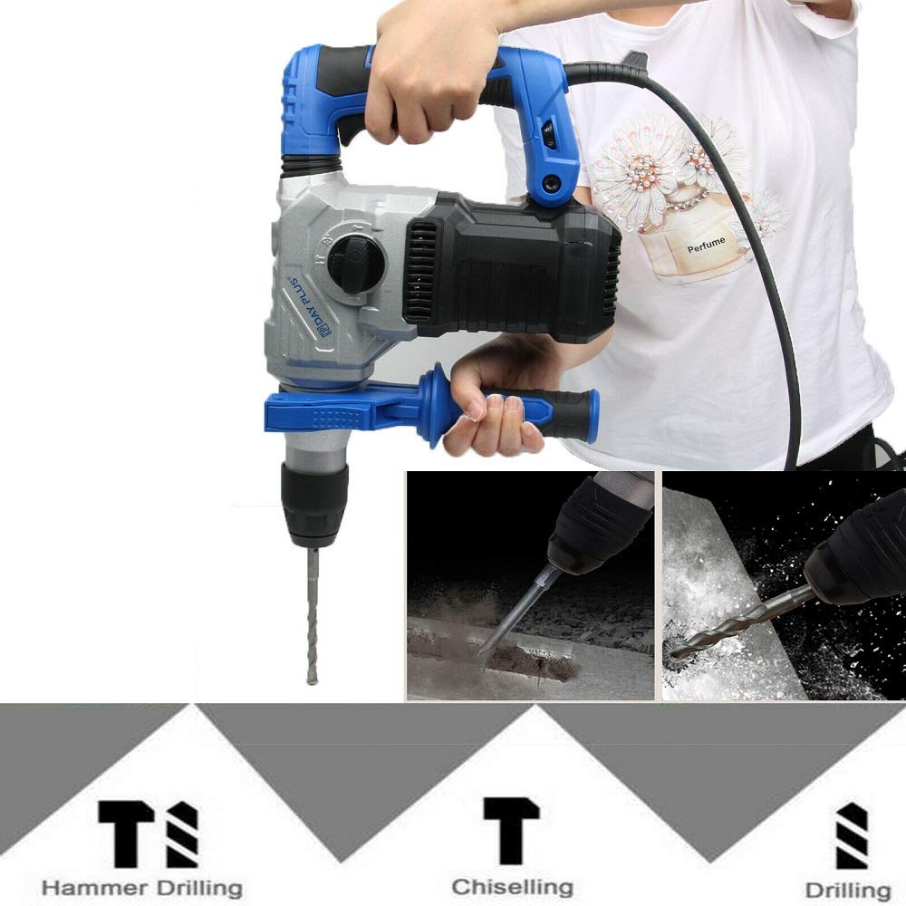 Електричний перфоратор Concrete Drill Breaker Kit Air Hammer Tool SDS Plus 1500 Вт Cord, фото №5