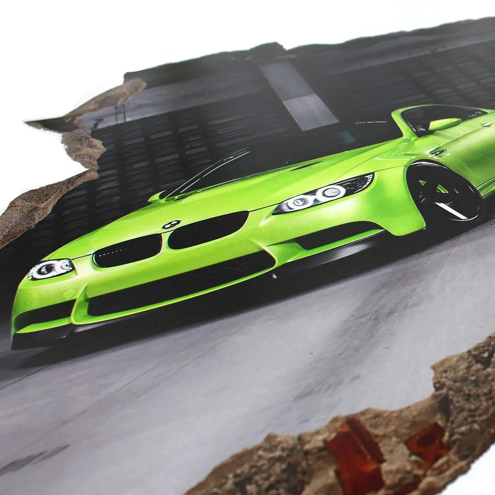 Наклейка на стіну Finest Folia WL17 3D Прорив Машина Мотоцикл 60 x 100 см, фото №3