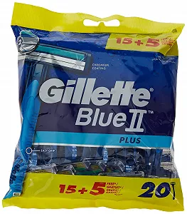 Одноразовые бритвы Gillette Blue II Plus 20 шт - Фото 1