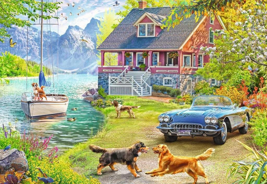Пазл Ravensburger Feel Well & Puzzle Summer House on the Lake 12001370 200 деталей для літніх людей, фото №2
