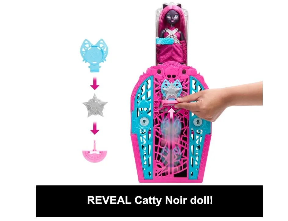 Monster High Catty Noir Кэтти Нуар тайны Хаунтлливуда Skulltimate Secrets – шкаф, 19+ сюрпризов, фото №2